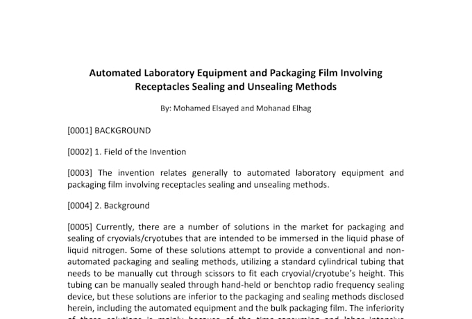 draft uspto provisional patent application